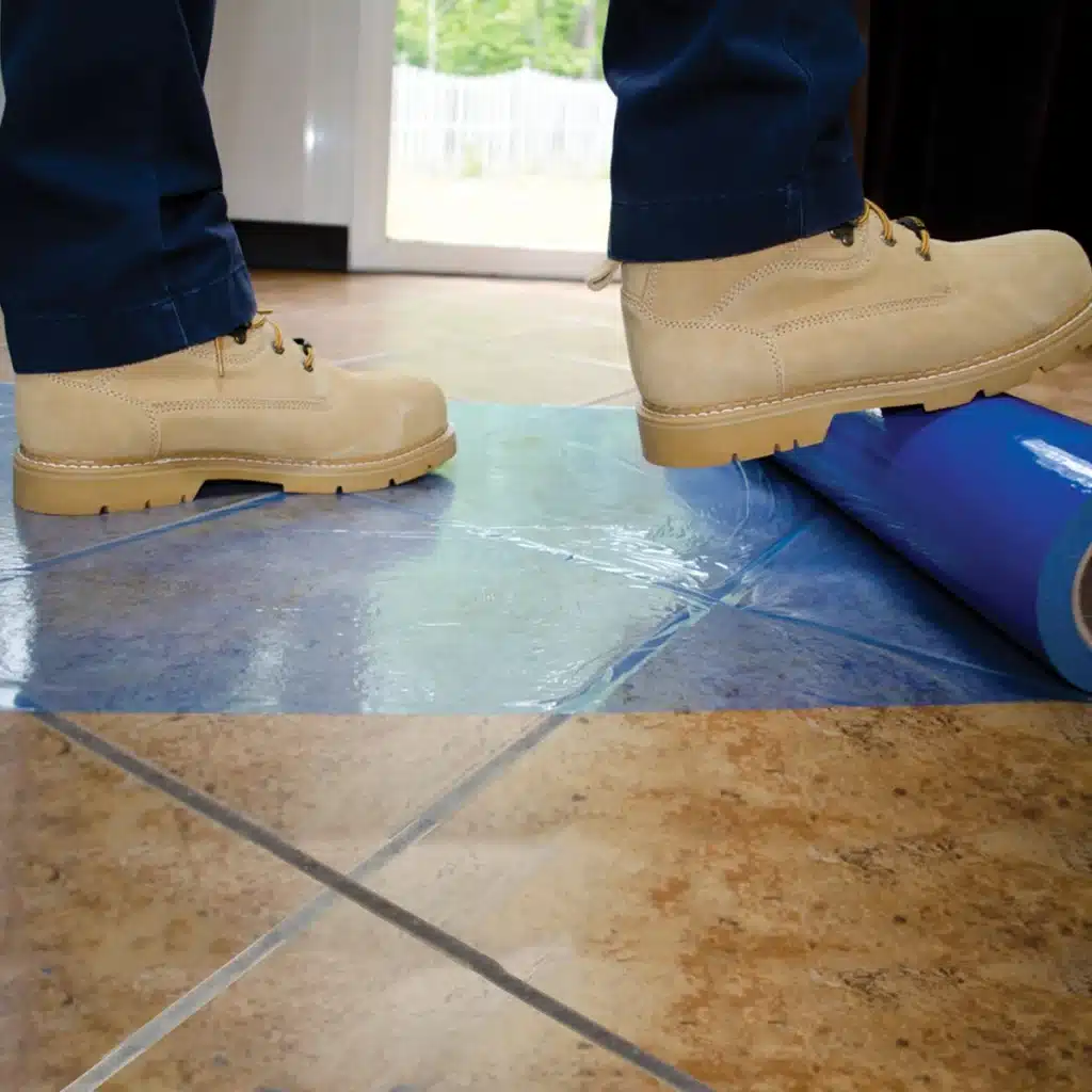 Blue Floor Surface Protecton
