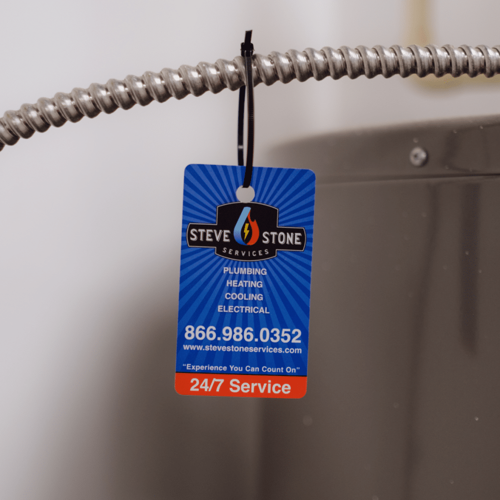 Full Color Valve Tag On An Appliance