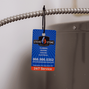 Full Color Valve Tag On An Appliance