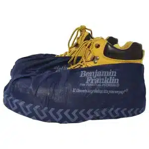 Benjamin Franklin Logo Shoe Covers