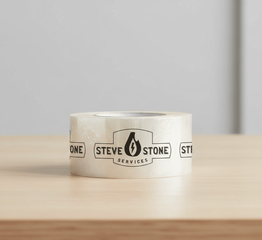 Custom Branding Packaging Tape On a Table
