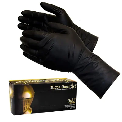 disposable black nitrile gloves