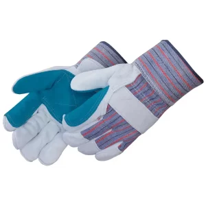 Jointed Leather Double Palm Glove with Safety Cuff