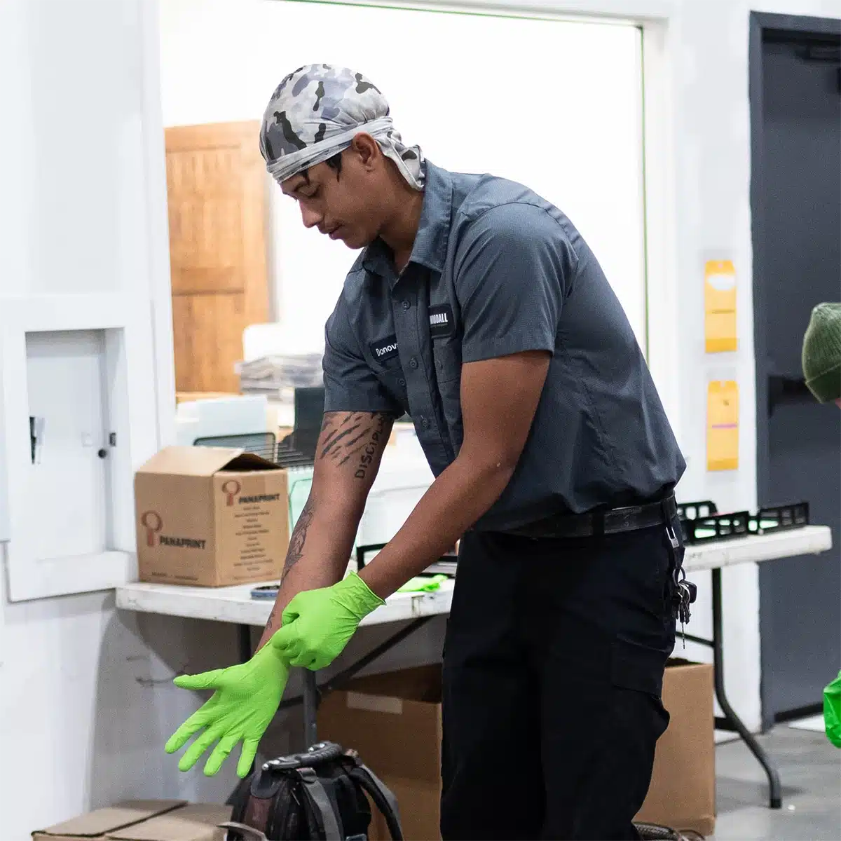 Industrial Green Nitrile Gloves - Image 6
