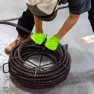 Green Nitrile Gloves Handling Cable